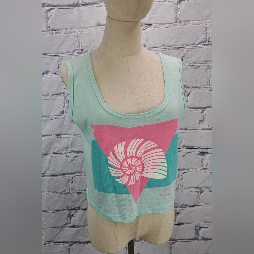 True Vintage 90s 80s Women's Tank Top Beachwear Florida Swim Wear Beach Large - Picture 2 of 12